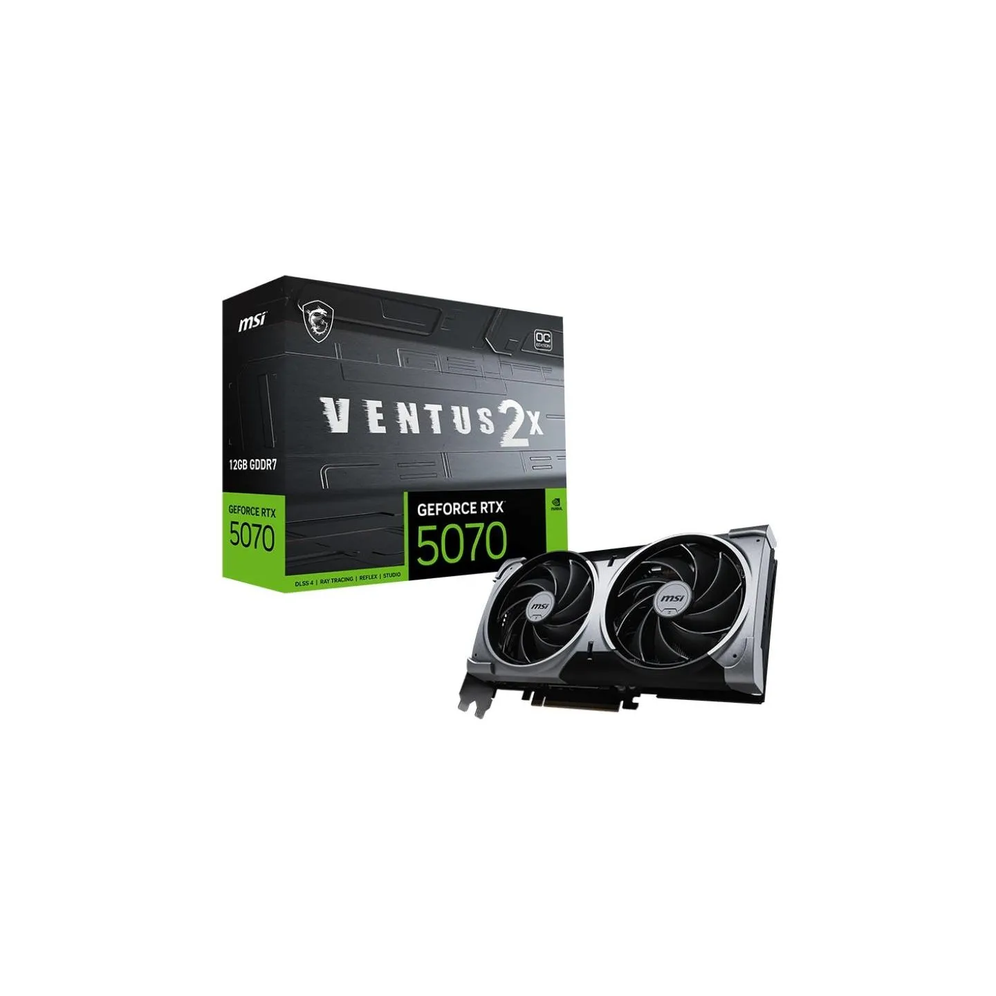 MSI GeForce RTX 5070 12G VENTUS 2X OC | NVIDIA | 12 GB | GeForce RTX 5070 | GDDR7 | HDMI ports quantity 1 | PCI Express Gen 5