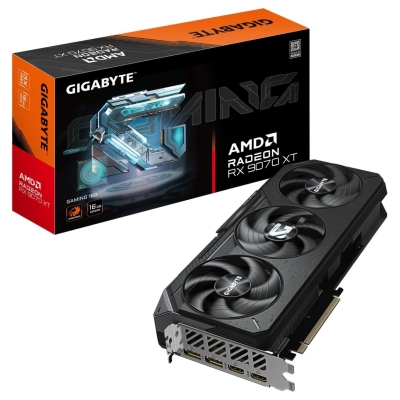 Gigabyte Graphics Card|GIGABYTE|AMD|Radeon RX 9070 XT|16 GB|GDDR6|256 bit|PCI Express 5.0|Active|GV-R9070XTGAMING-16GD1.0