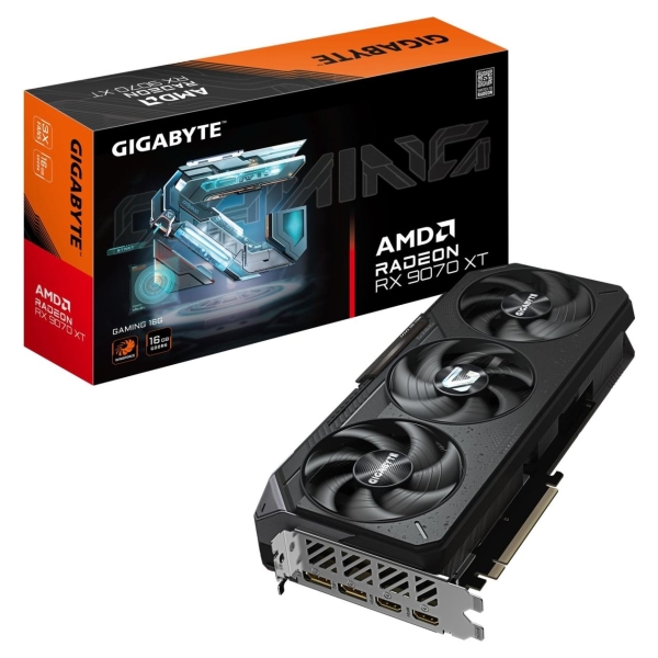 Gigabyte Graphics Card|GIGABYTE|AMD|Radeon RX 9070 XT|16 GB|GDDR6|256 bit|PCI Express 5.0|Active|GV-R9070XTGAMING-16GD1.0