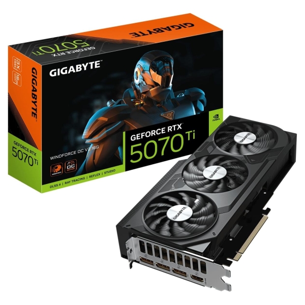 Gigabyte Graphics Card|GIGABYTE|NVIDIA|GeForce RTX 5070 Ti|2497 MHz|16 GB|GDDR7|256 bit|PCI Express 5.0|Active|N507TWF3OCV2-16GD