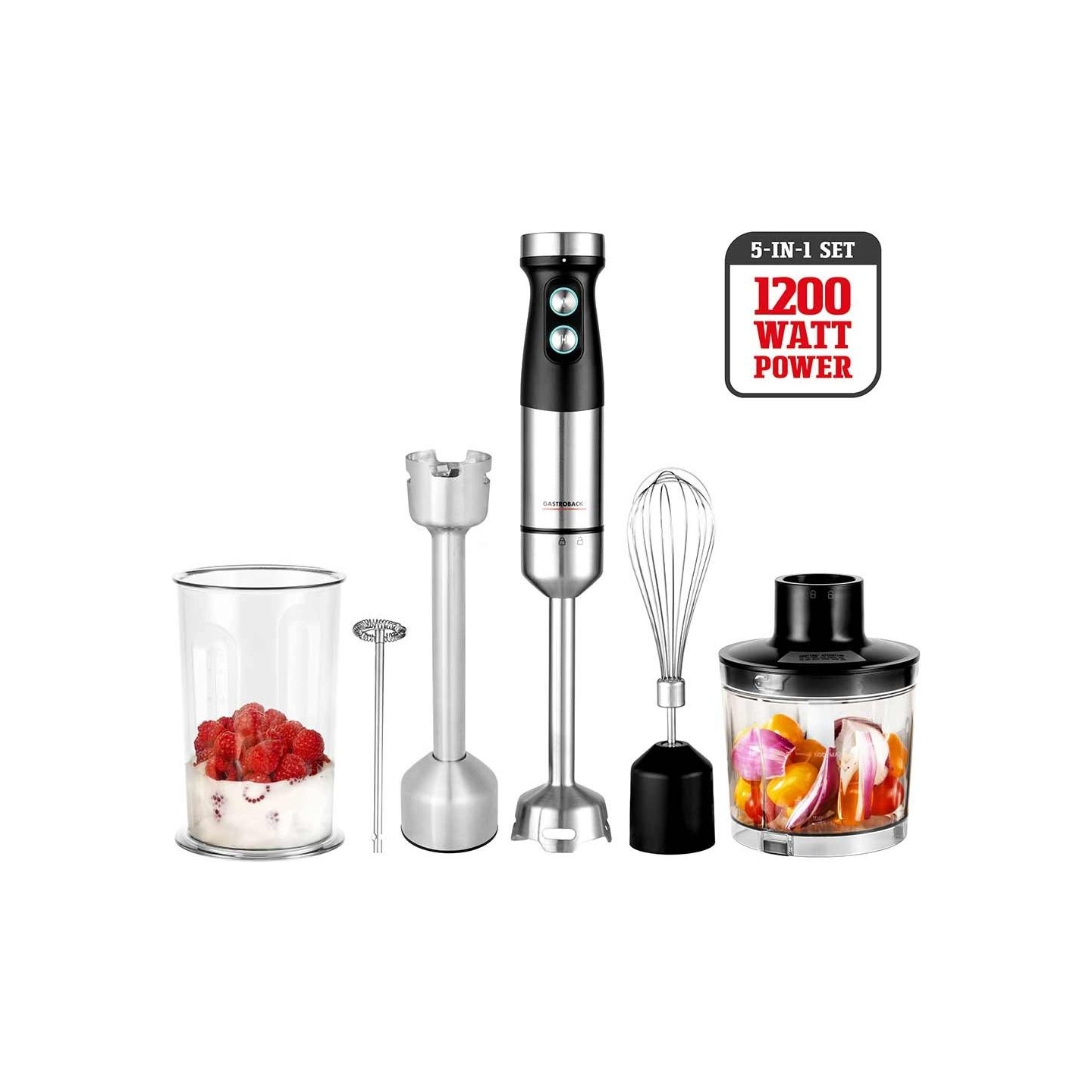 Gastroback 40972 Design Power Hand Blender Set 5in1