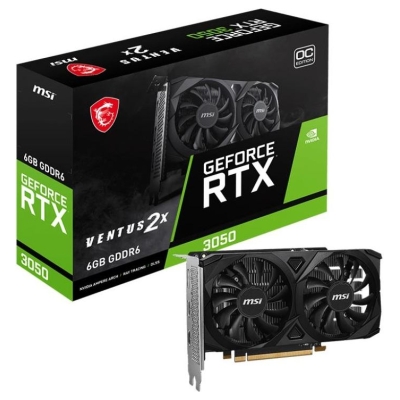 MSI Graphics Card|MSI|NVIDIA GeForce RTX 3050|6 GB|GDDR6|96 bit|PCIE 4.0 16x|Dual Slot Fansink|2xHDMI|1xDisplayPort|RTX3050VEN2X
