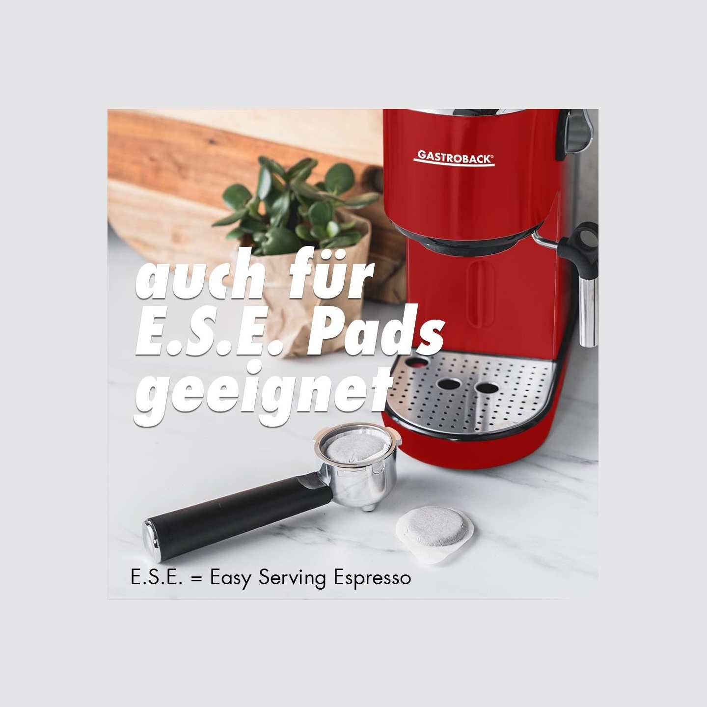 Gastroback 42719 Design Espresso Piccolo red