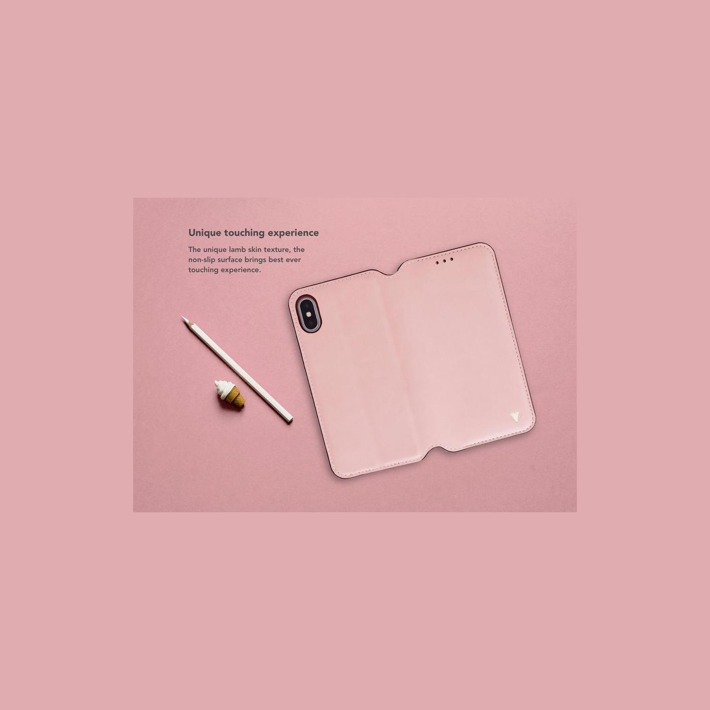 Vixfox Smart Folio Case for Iphone XSMAX pink