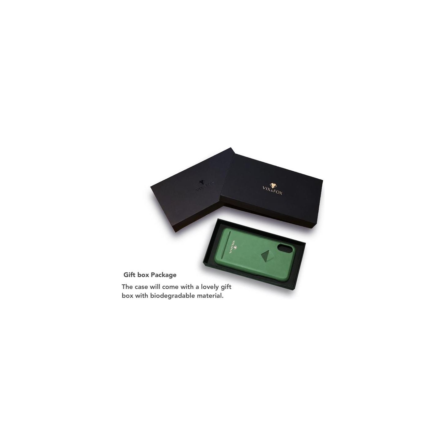 Vixfox Card Slot Back Shell for Iphone X/XS forest green