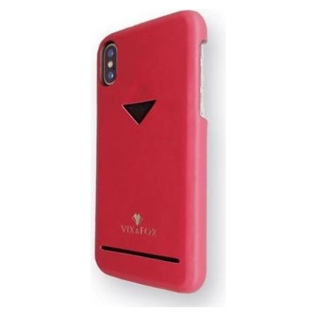 Vixfox Card Slot Back Shell for Iphone X/XS ruby red