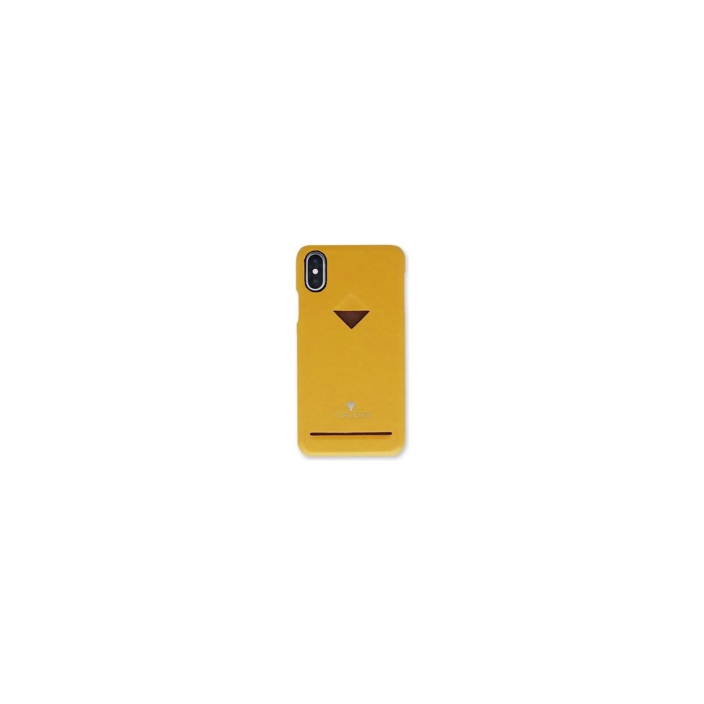 Vixfox Card Slot Back Shell for Iphone XR mustard yellow