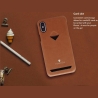 Vixfox Card Slot Back Shell for Iphone XSMAX caramel brown