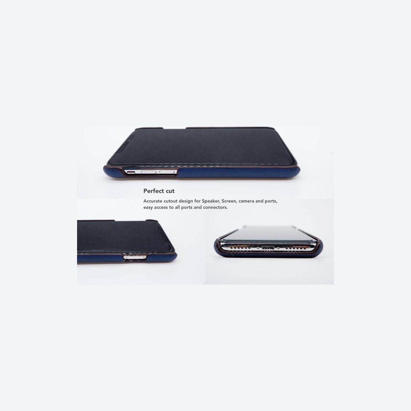 Vixfox Card Slot Back Shell for Iphone XSMAX navy blue