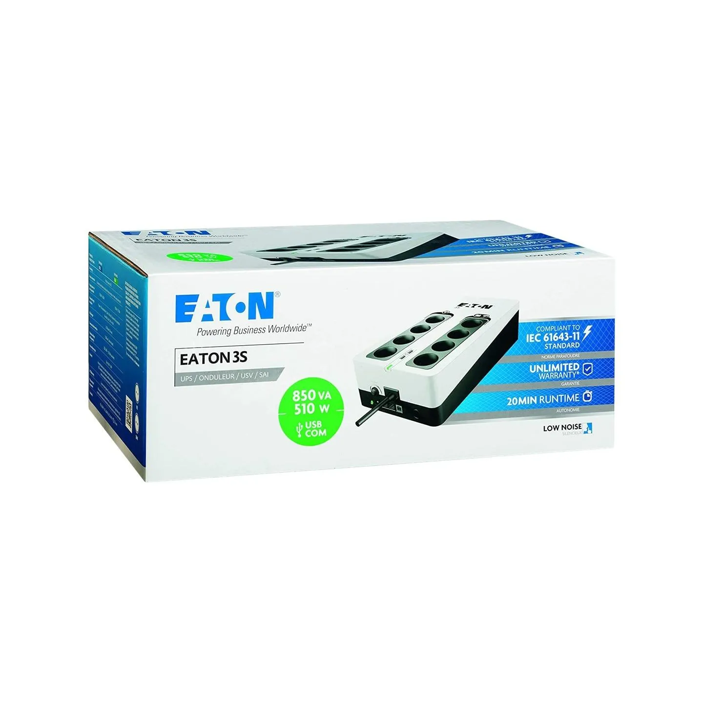 Eaton UPS|EATON|510 Watts|850 VA|Offline|3S850D
