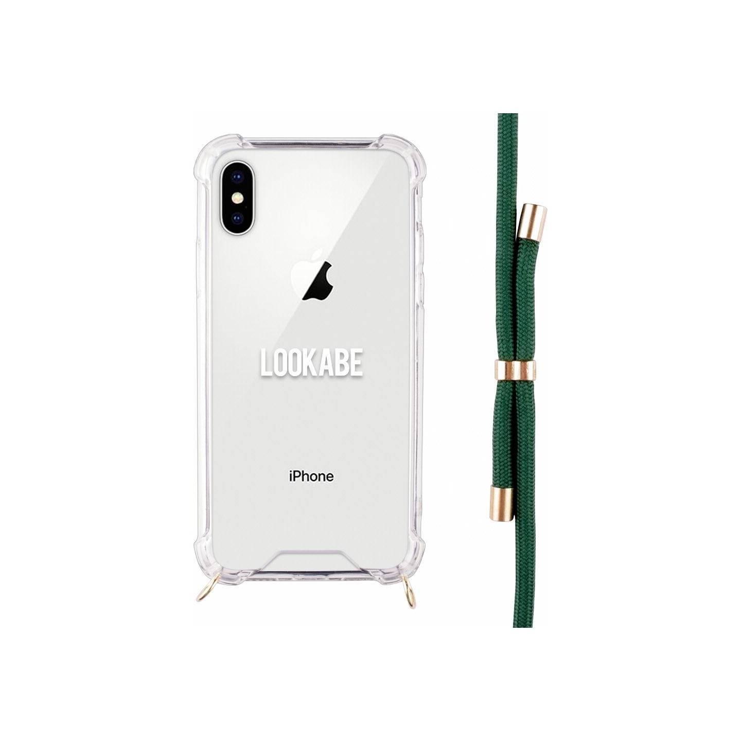 Lookabe Necklace iPhone X/Xs gold green loo013