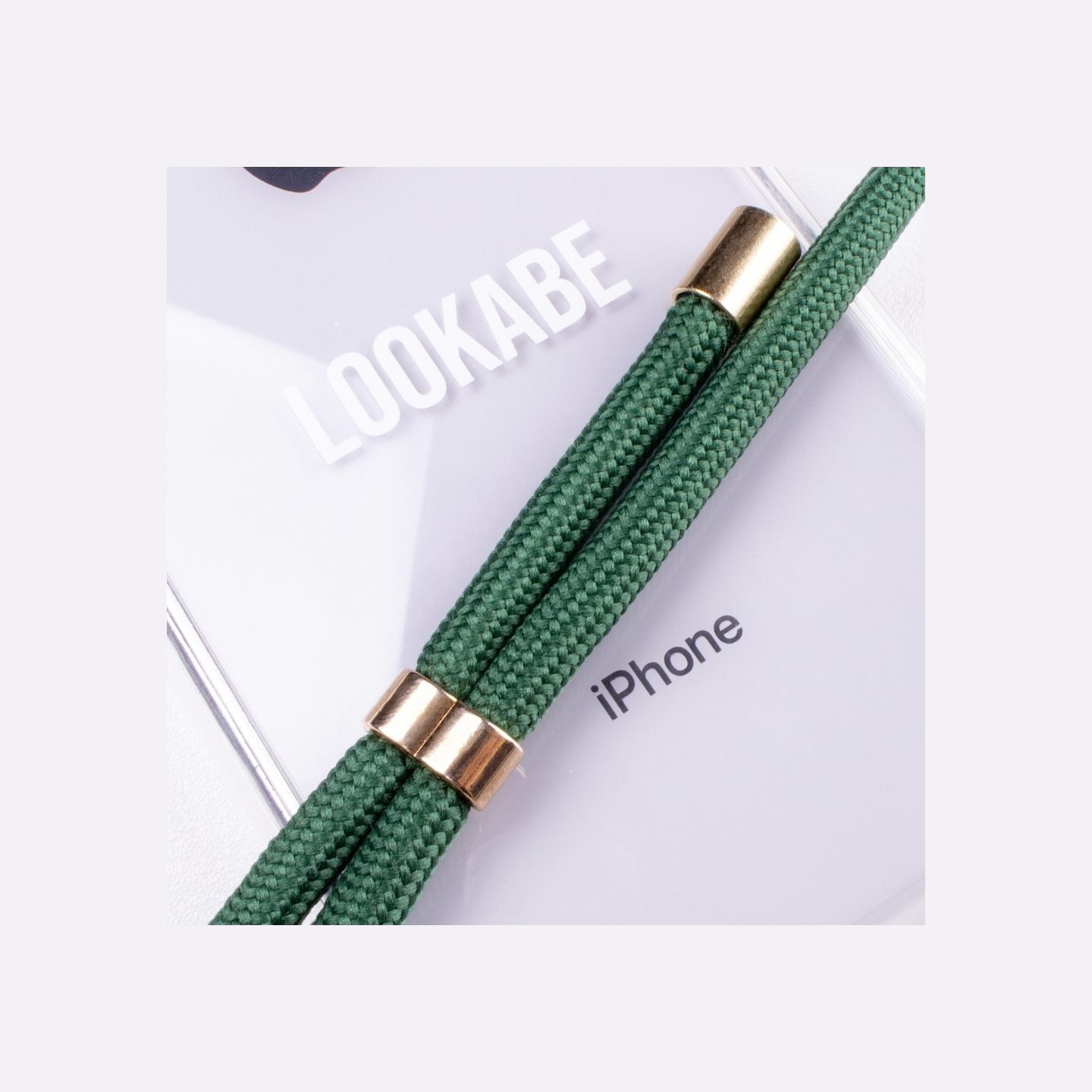 Lookabe Necklace iPhone 7/8 gold green loo011