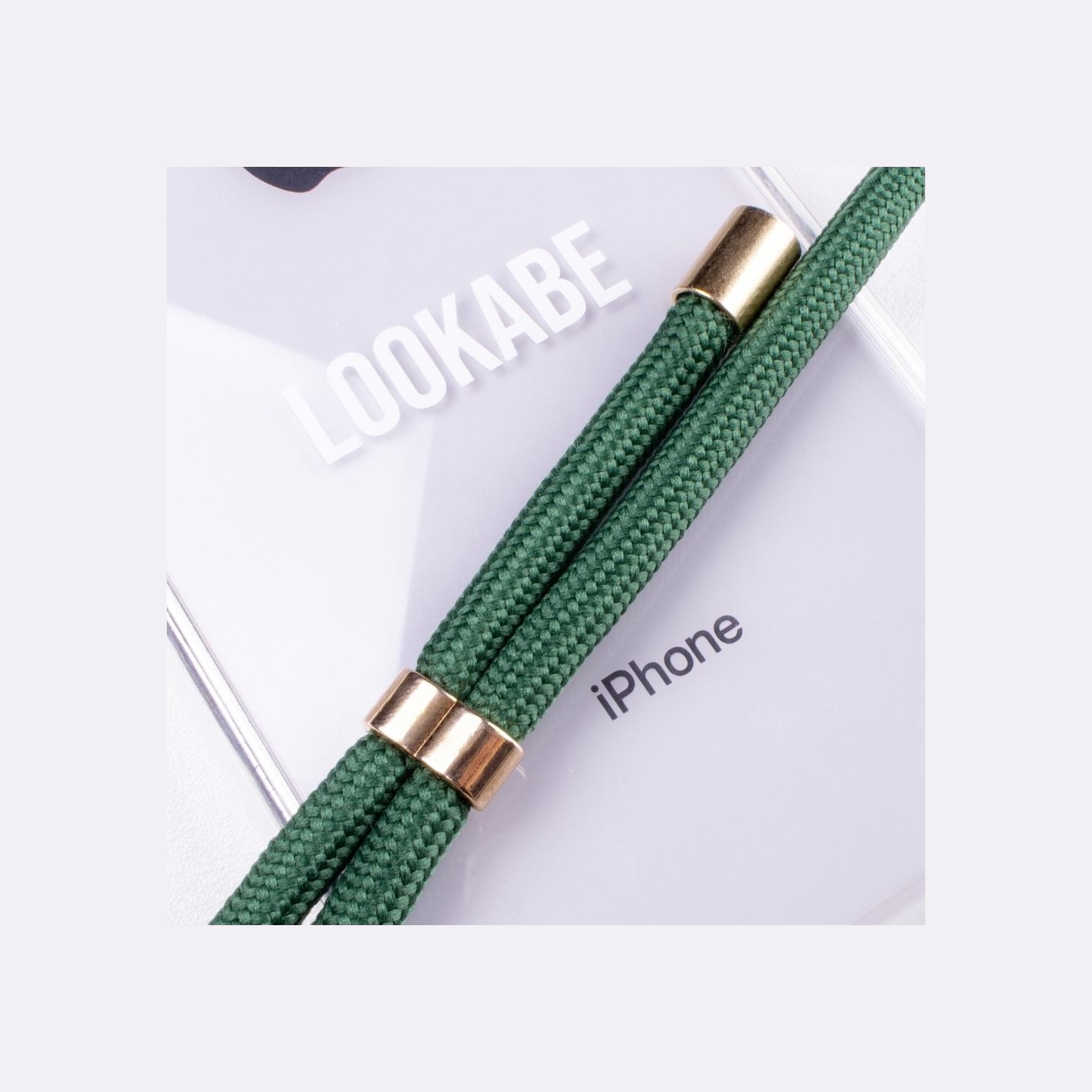 Lookabe Necklace iPhone 7/8+ gold green loo012