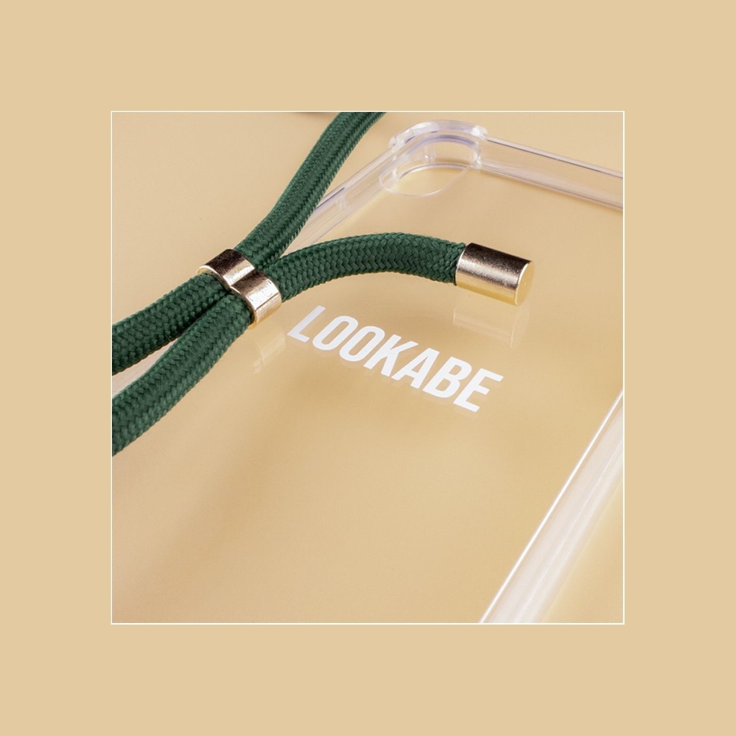 Lookabe Necklace iPhone 7/8+ gold green loo012