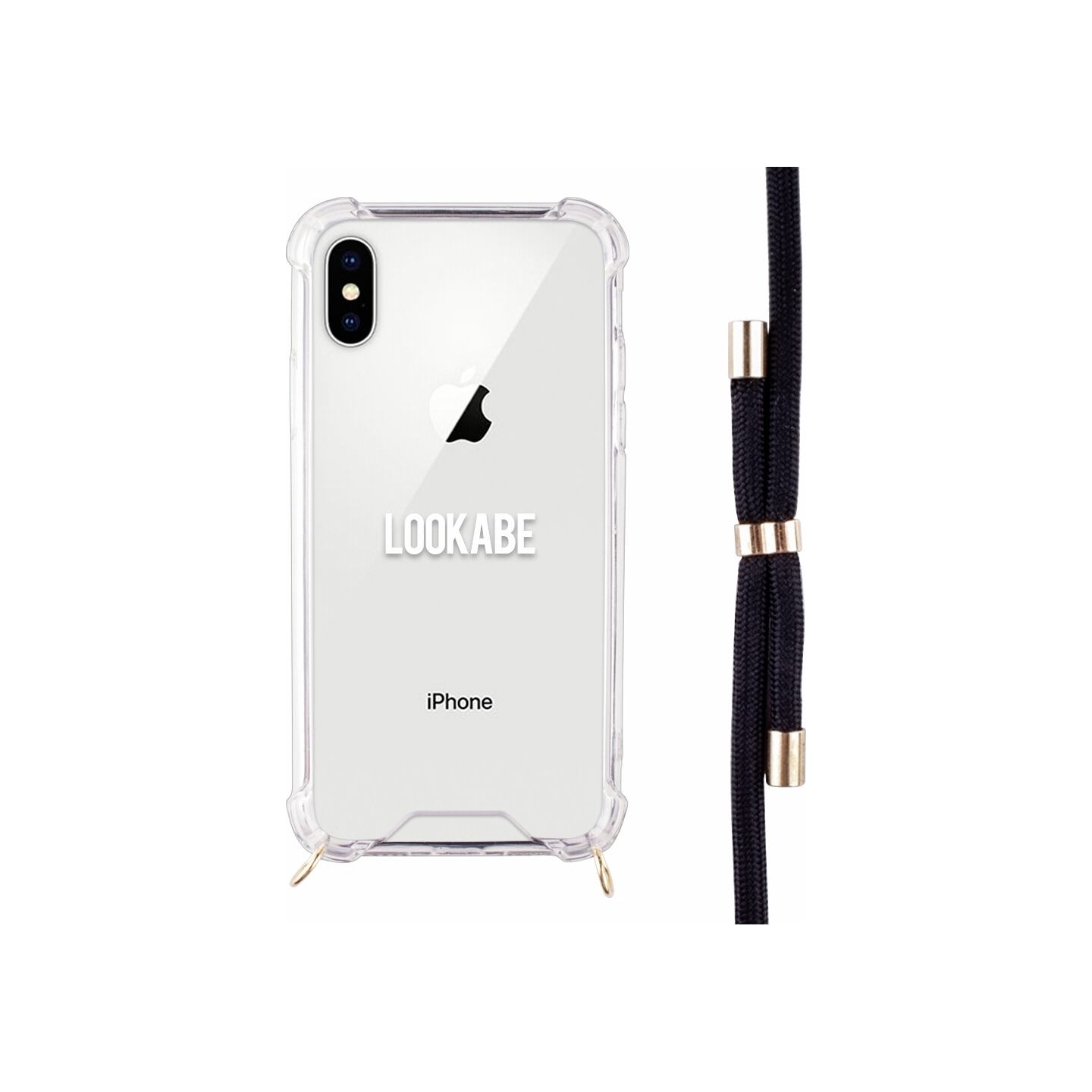 Lookabe Necklace iPhone Xs Max gold black loo005