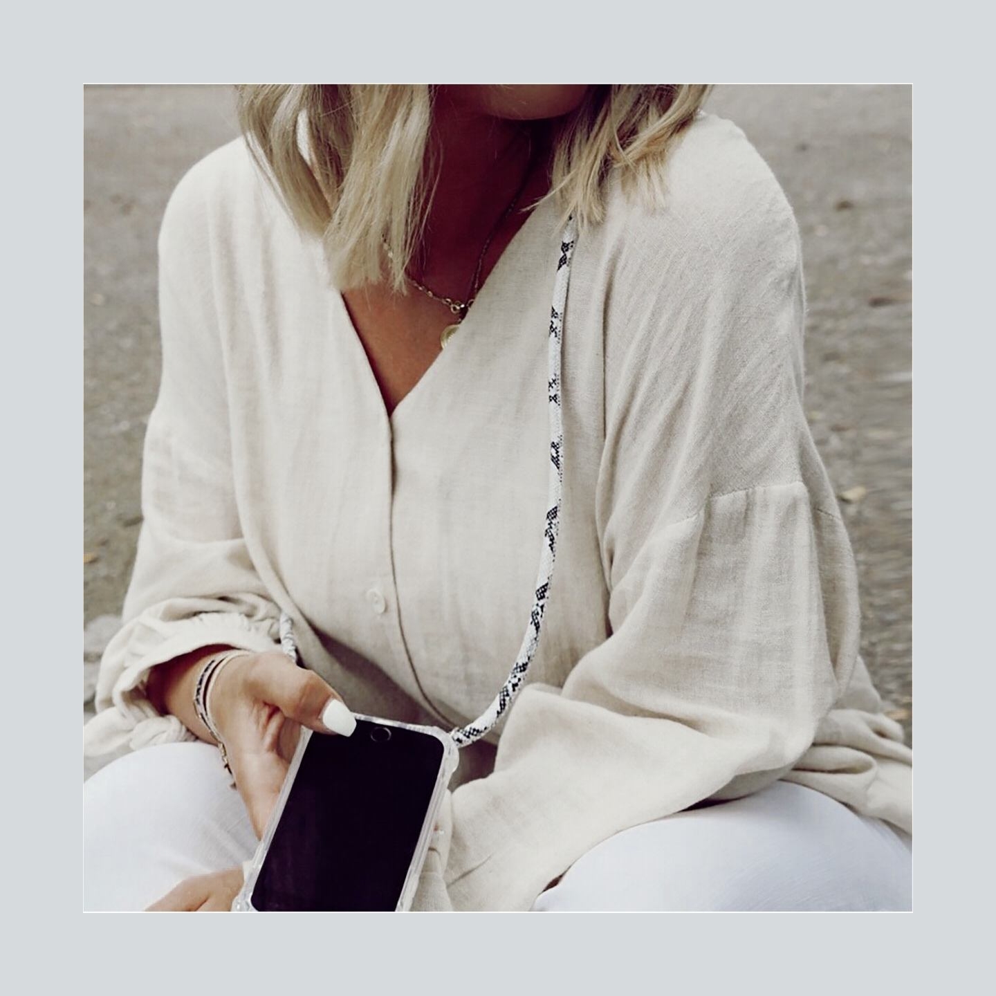 Lookabe Necklace Snake Edition iPhone 7/8 silver snake loo016
