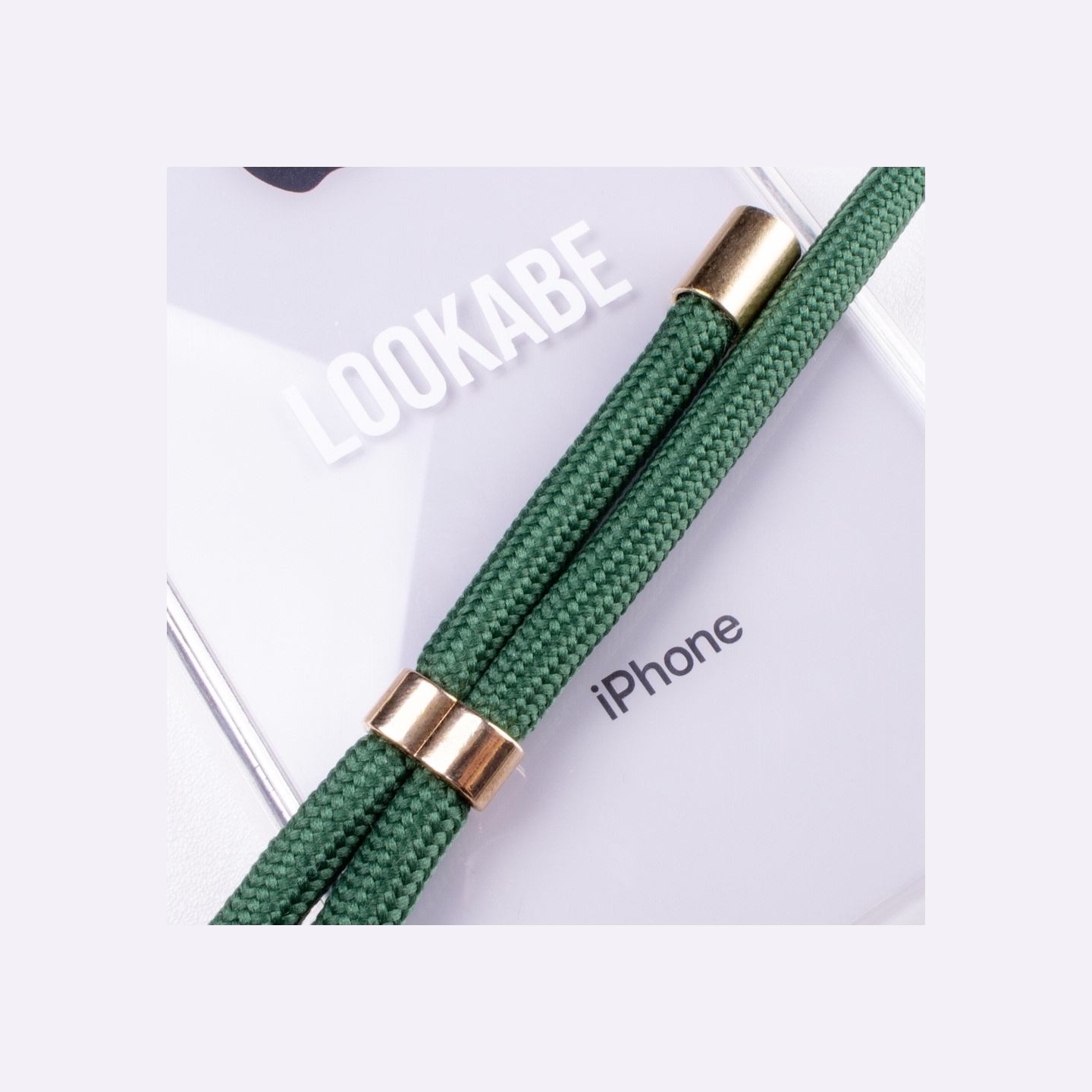 Lookabe Necklace iPhone Xr gold green loo014