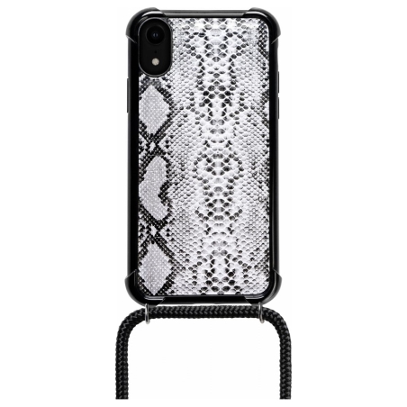 Lookabe Necklace Snake Edition iPhone Xr silver black loo024