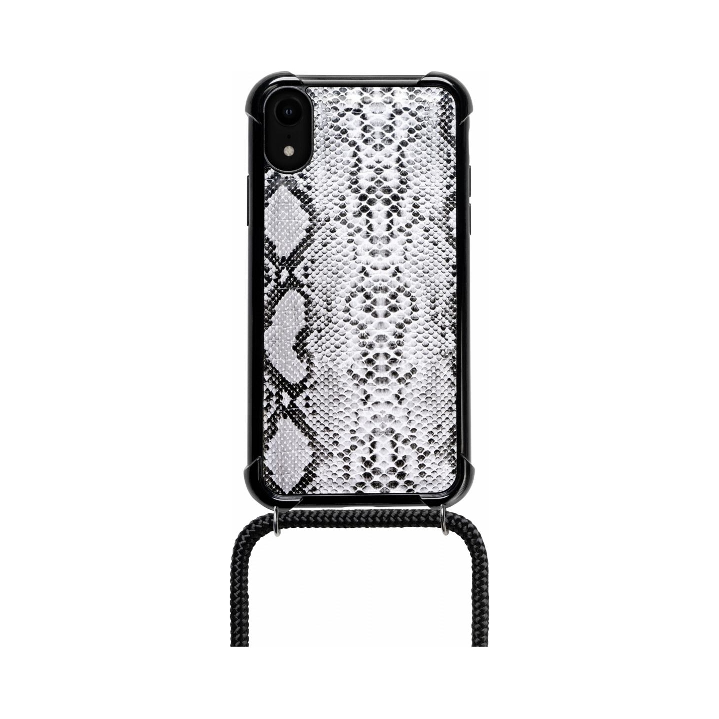 Lookabe Necklace Snake Edition iPhone Xr silver black loo024