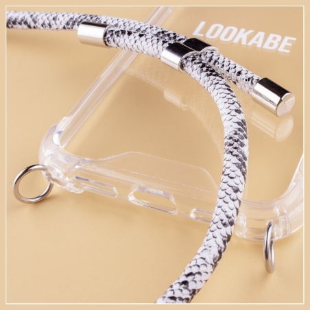 Lookabe Necklace Snake Edition iPhone Xr silver snake loo019