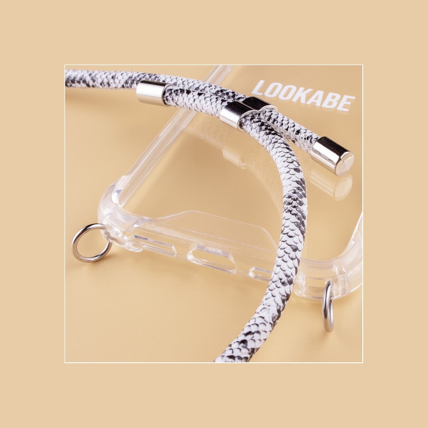 Lookabe Necklace Snake Edition iPhone Xr silver snake loo019
