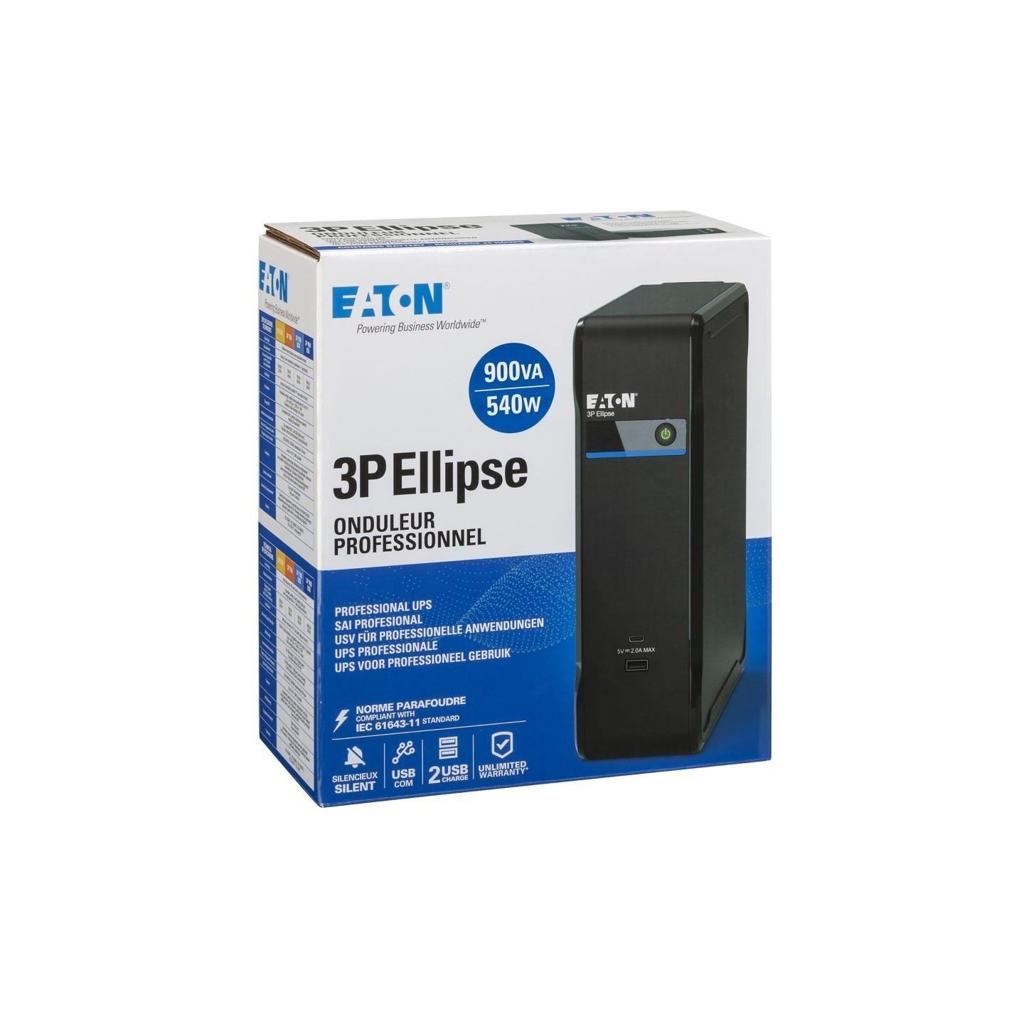Eaton UPS 3P Ellipse 900 USB DIN 3P900UD