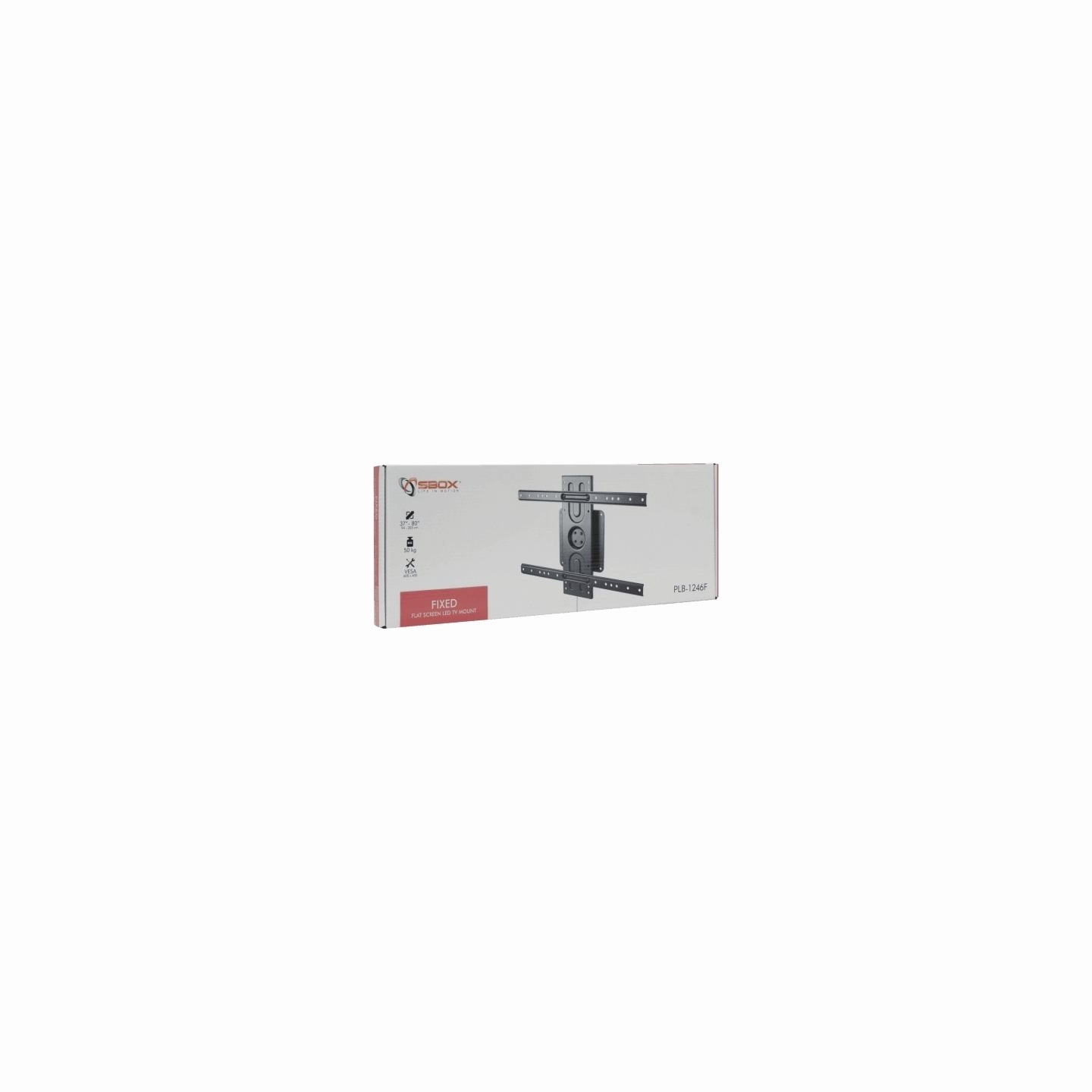 Sbox PLB-1246F Fixed Flat Screen LED TV Mount 37"-70" 50kg
