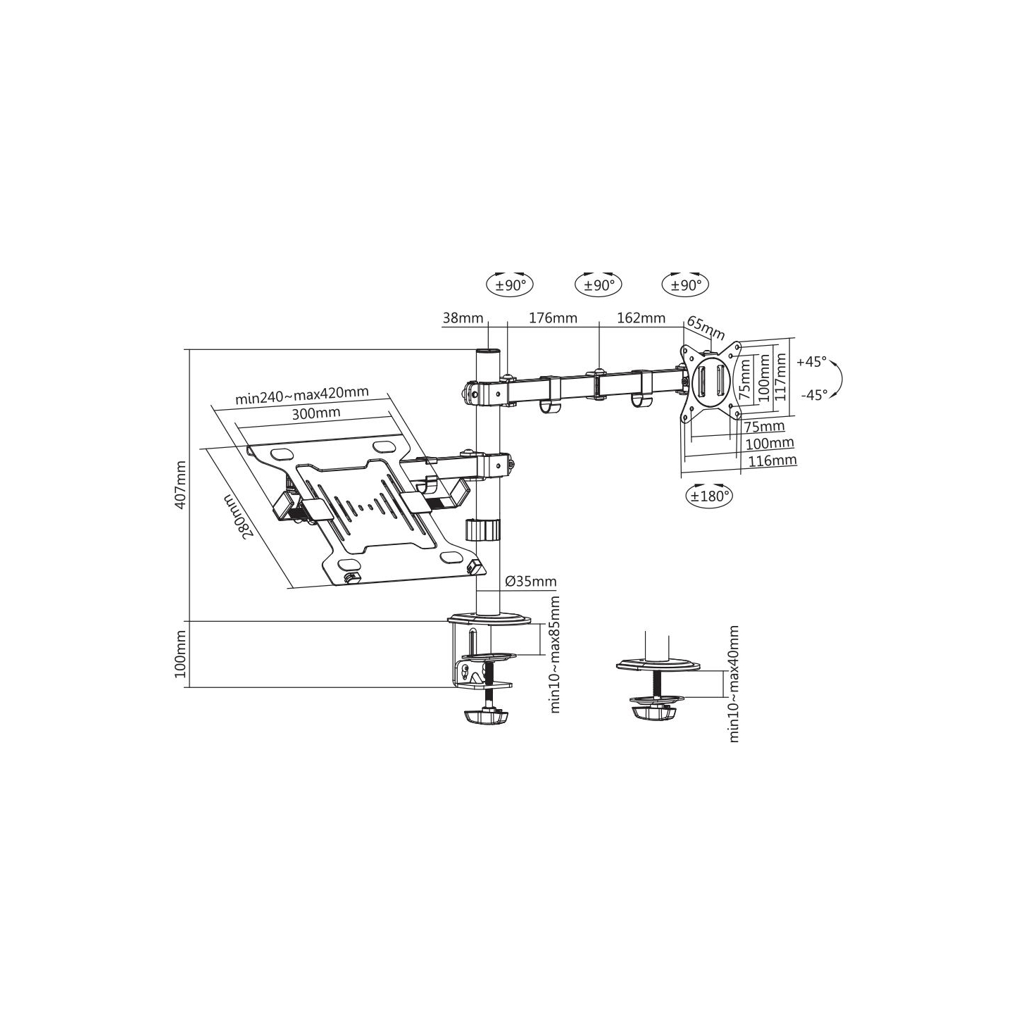 Sbox LCD-LM01-2 (13-27/12kg/100x100)