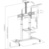 Sbox FS-3610 Floor Ultra-Large LED TV Stand 60-100" 100kg White