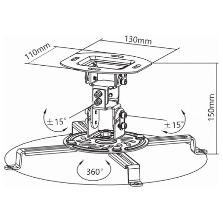 Sbox PM-18 Projector Ceiling Mount