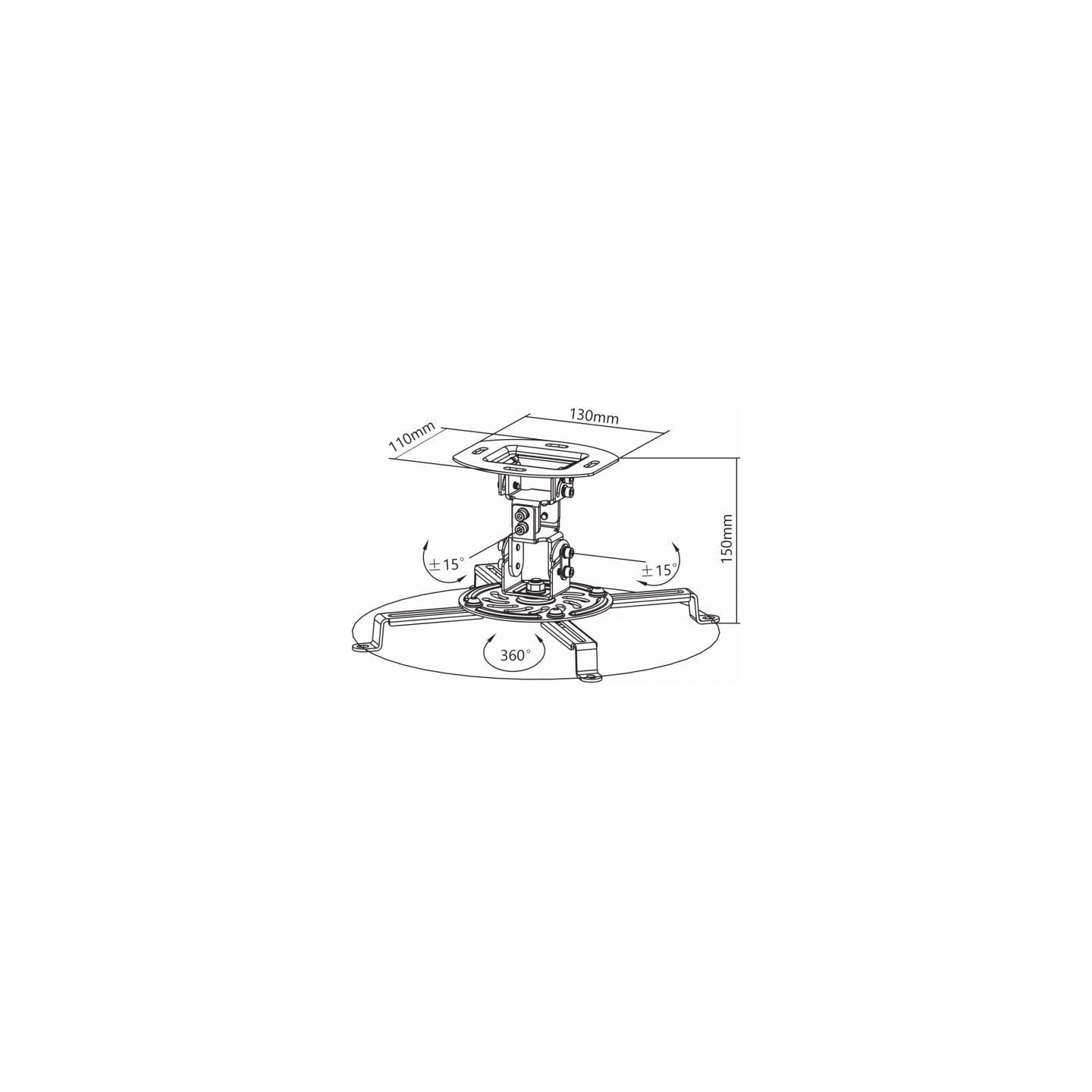 Sbox PM-18 Projector Ceiling Mount
