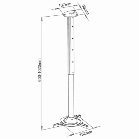 Sbox Projector Ceiling Mount max336mm 15kg PM-102XL