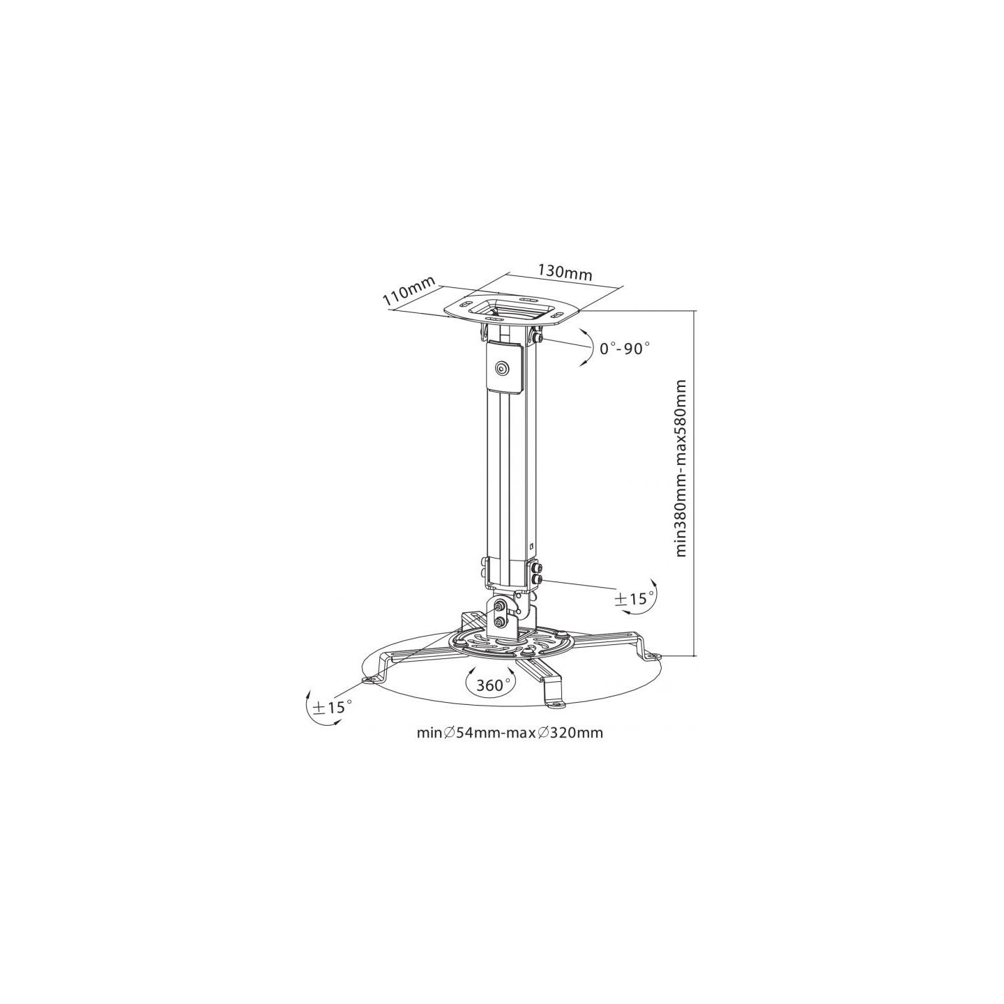 Sbox PM-18S Projector Ceiling Mount