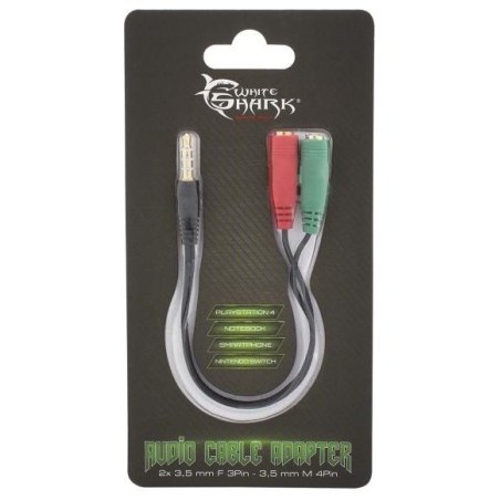 White Shark WS-354P-2X35 F. 3PIN - 3,5MM M. 4PIN 0,2M