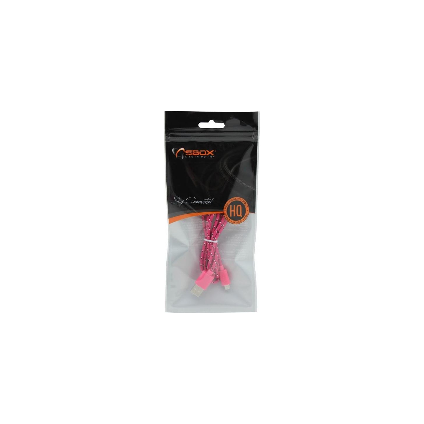 Sbox USB-1031P USB->Micro USB 1M  pink