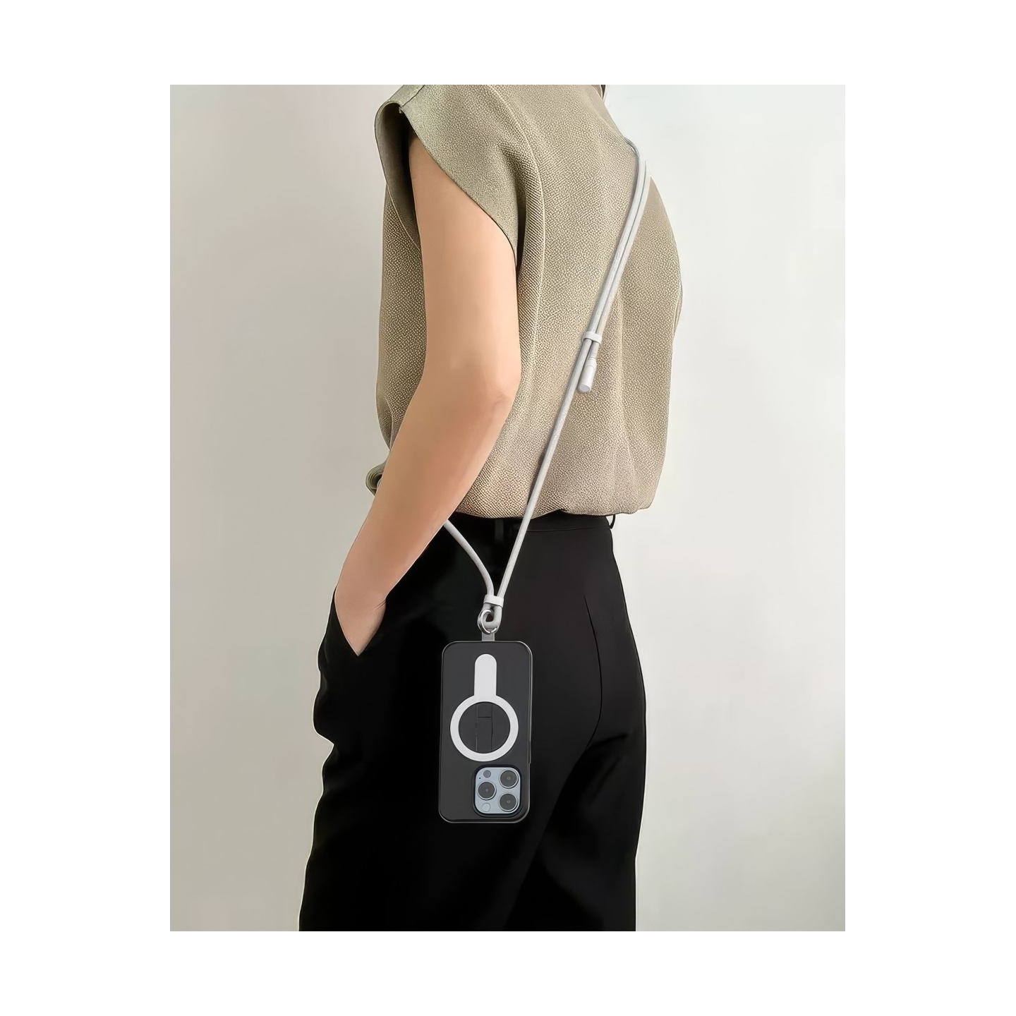 Sbox LANYARD WHITE Type-C -Type-C 1.5m White