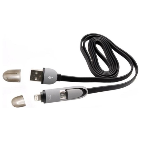Sbox USB->Micro USB+IPH.5 M/M 1M black 2IN1B