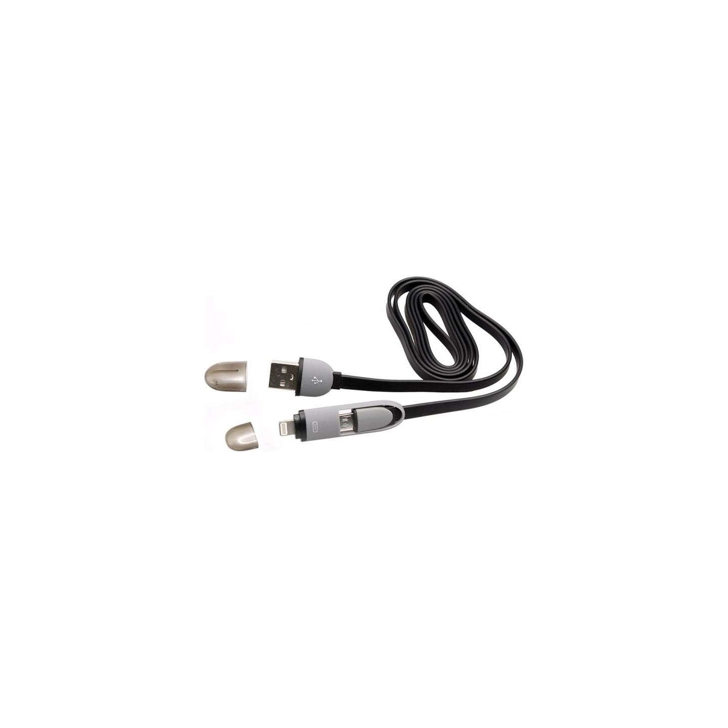 Sbox USB->Micro USB+IPH.5 M/M 1M black 2IN1B