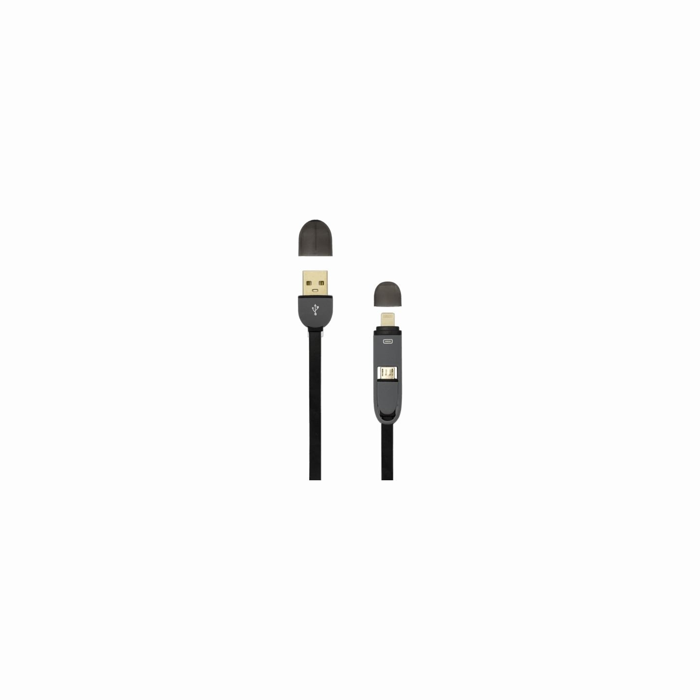 Sbox USB->Micro USB+IPH.5 M/M 1M black 2IN1B