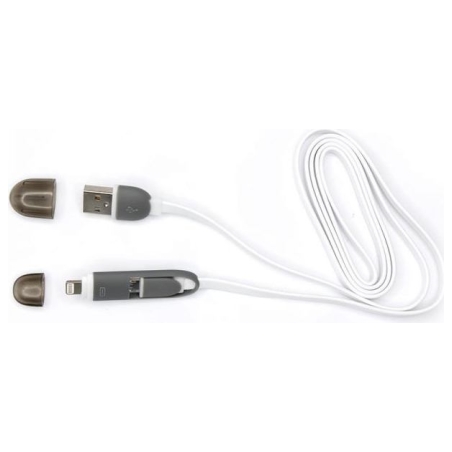 Sbox 2IN1W USB->Micro USB+IPH.5 M/M 1M white