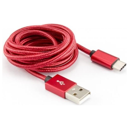 Sbox USB->Type-C M/M 1.5m CTYPE-1.5R Strawberry Red