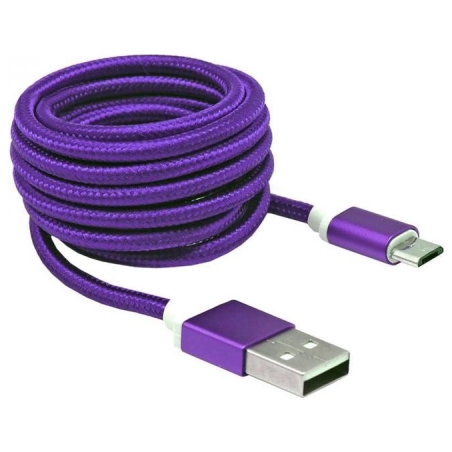 Sbox USB->Micro USB M/M 1m USB-10315U plum purple