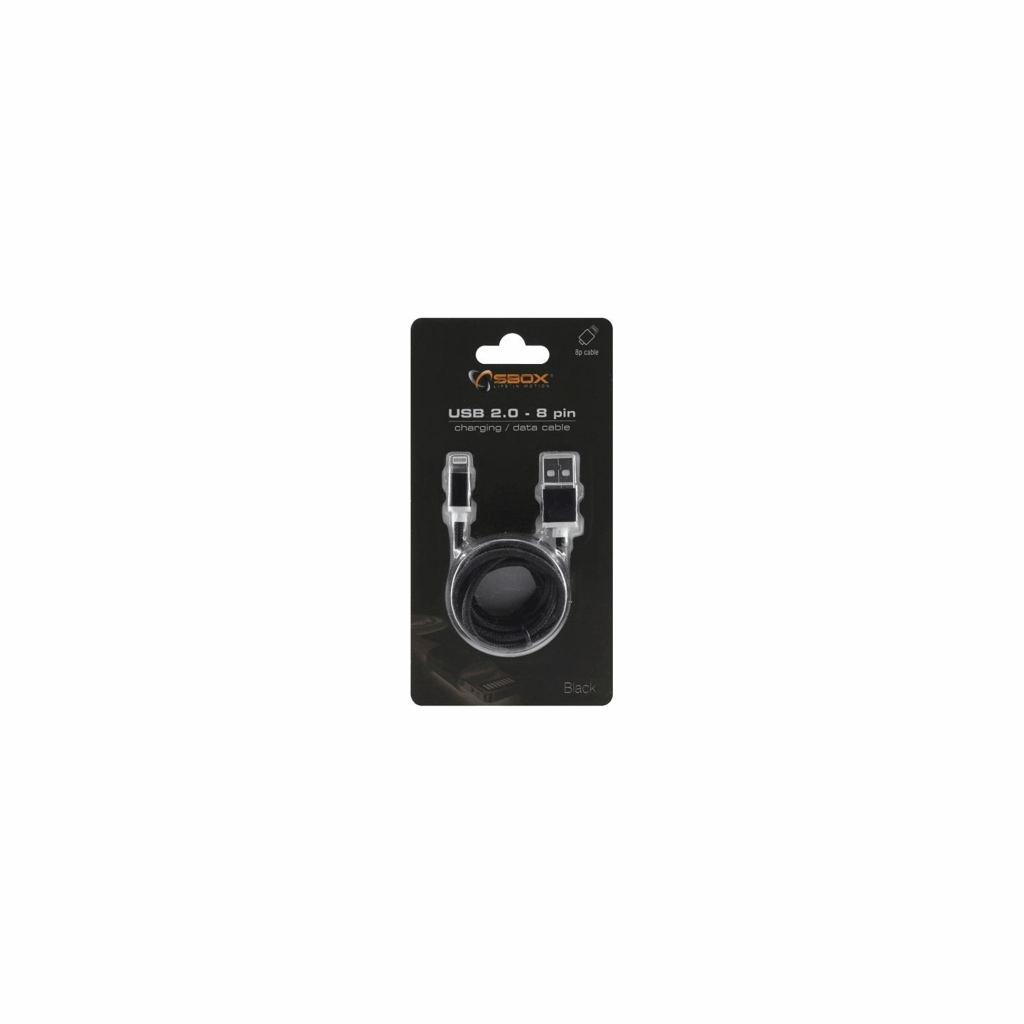 Sbox IPH7-B USB 2.0 8 Pin black