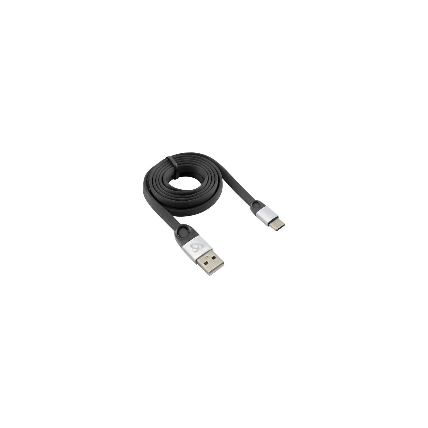 Sbox USB 2.0-Type-C/2.4A black/silver 1.5M