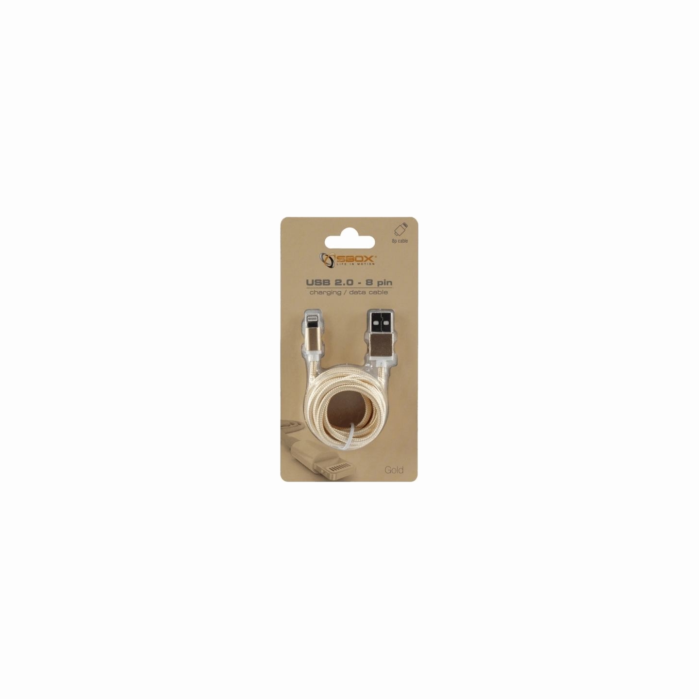 Sbox USB 2.0 8 Pin IPH7-G gold