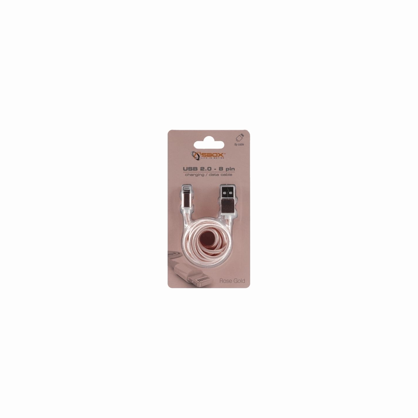 Sbox USB 2.0 8 Pin IPH7-RG rose gold
