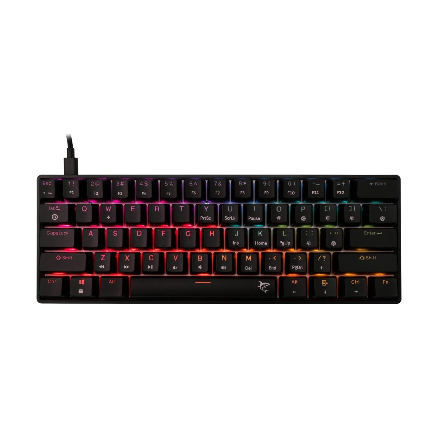 White Shark GK-004111 Shinobi 2 Red switch, Black US