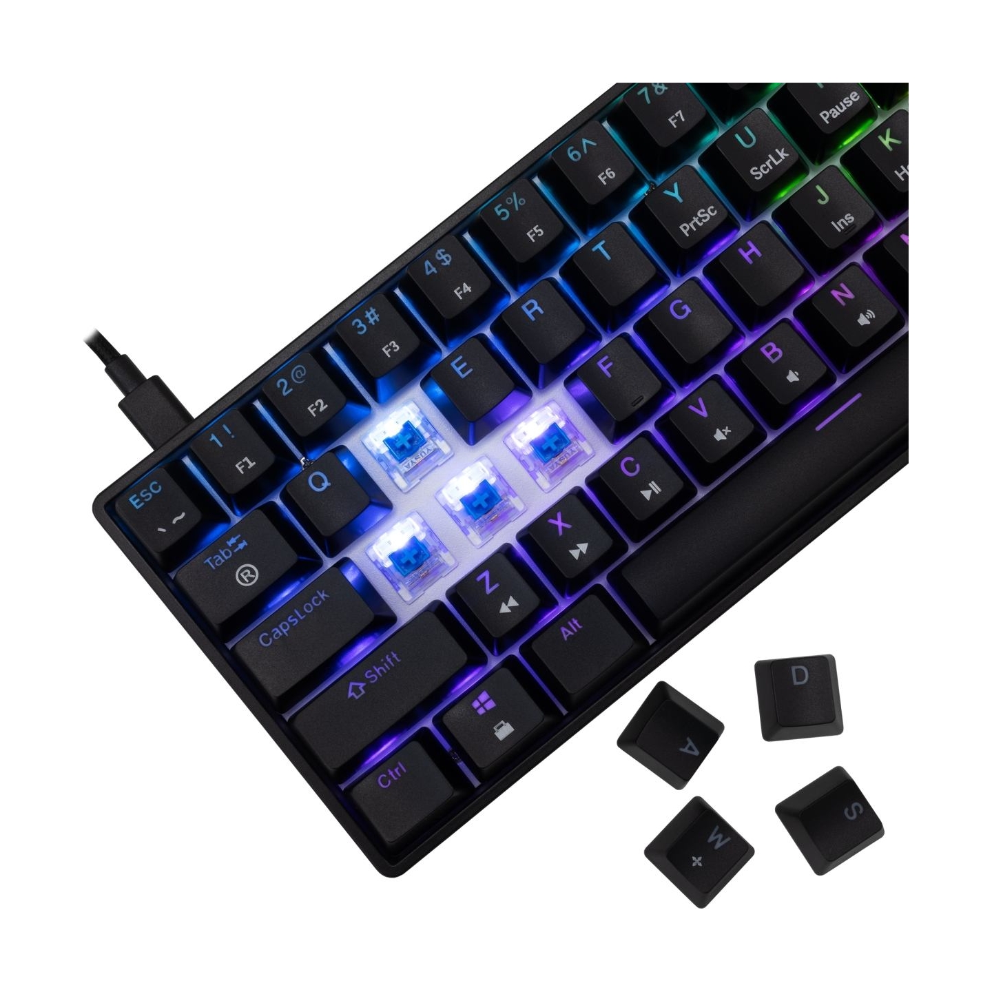 White Shark GK-004121 Shinobi-2 Blue Switch, Black US