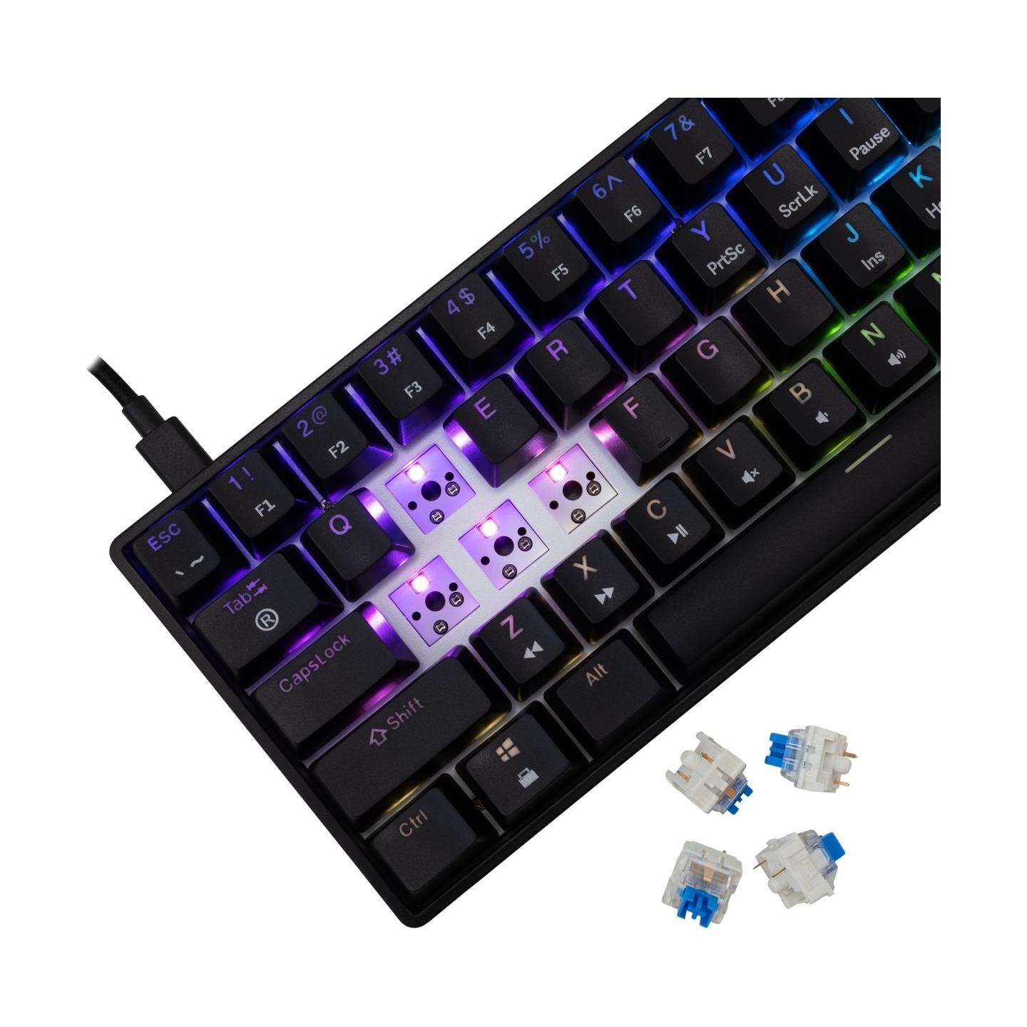 White Shark GK-004121 Shinobi-2 Blue Switch, Black US