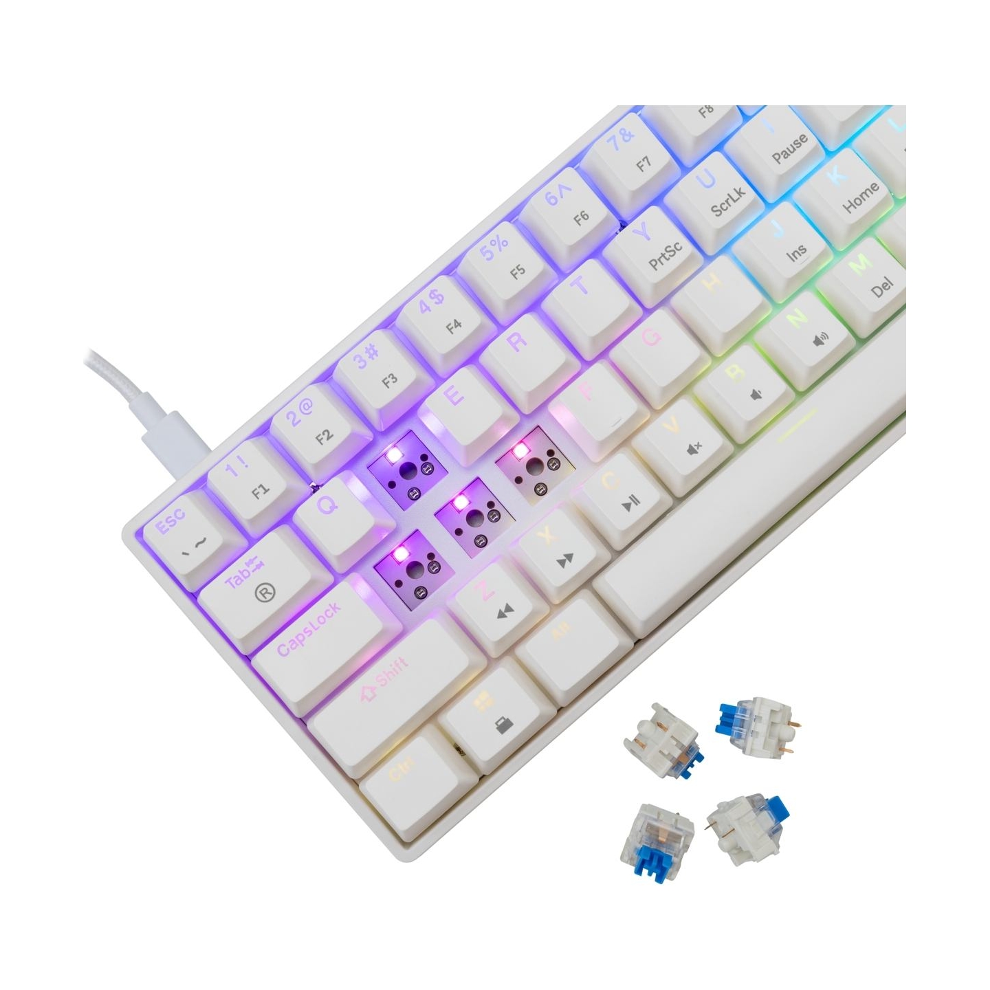 White Shark GK-004221 Shinobi 2 Blue switch, White US